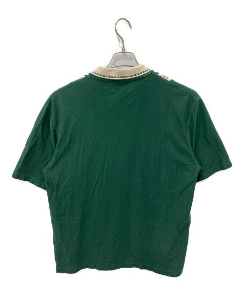 PALMES（PALMES）PALMES (PALMES) Luca Zip Polo グリーン サイズ:XXLの古着・服飾アイテム