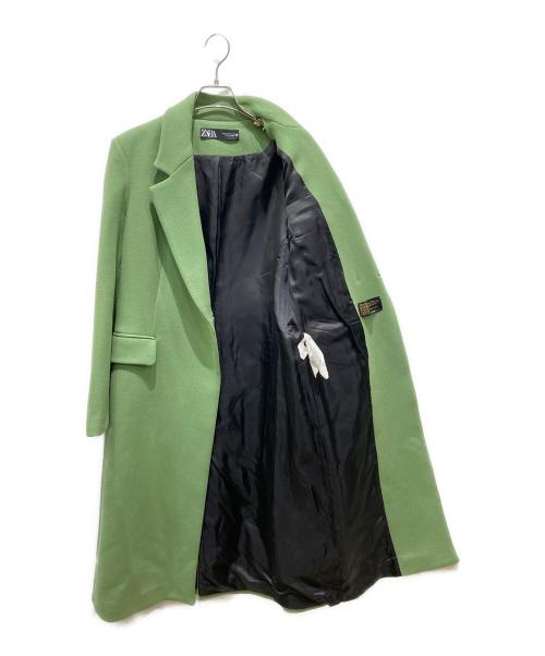 ZARA（ザラ）ZARA (ザラ) マンテコチェスターコート グリーン サイズ:Mの古着・服飾アイテム