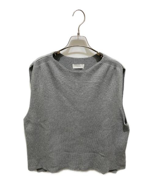 KAGURE（カグレ）KAGURE (カグレ) コットンニットベスト グレー サイズ:FREEの古着・服飾アイテム