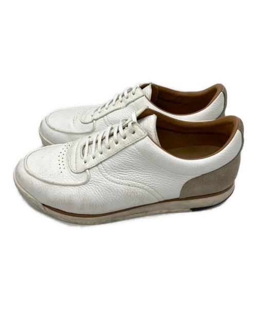 JOHN LOBB（ジョンロブ）JOHN LOBB (ジョンロブ) ローカットレザースニーカー ホワイト サイズ: 6 1/2の古着・服飾アイテム