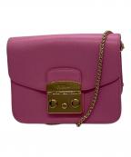 FURLAフルラ）の古着「チェーンショルダーバッグ」｜ピンク