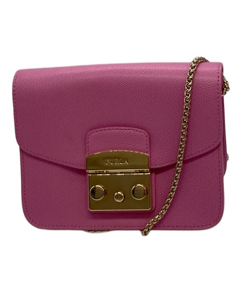 FURLA（フルラ）FURLA (フルラ) チェーンショルダーバッグ ピンクの古着・服飾アイテム