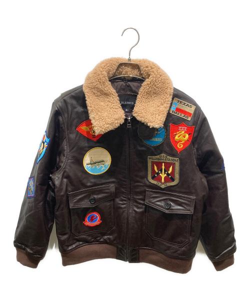 RLEIMUS（-）RLEIMUS (-) ワッペン付フライトジャケット ブラウン サイズ:XLの古着・服飾アイテム