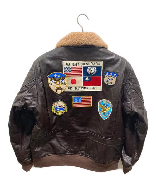 RLEIMUS（-）RLEIMUS (-) ワッペン付フライトジャケット ブラウン サイズ:XLの古着・服飾アイテム