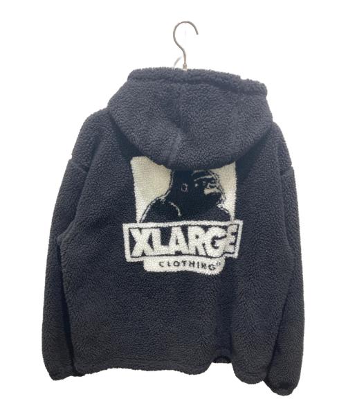 X-LARGE（エクストララージ）X-LARGE (エクストララージ) BOA FLEECE ZIP-UP JACKET ブラック サイズ:Mの古着・服飾アイテム