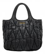 MIU MIUミュウミュウ）の古着「マテラッセレザーハンドバッグ」｜ブラック