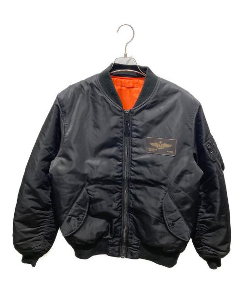 AVIREX（アヴィレックス）AVIREX (アヴィレックス) チョコレートプラネット コラボ MA-1 ブラック サイズ:XLの古着・服飾アイテム