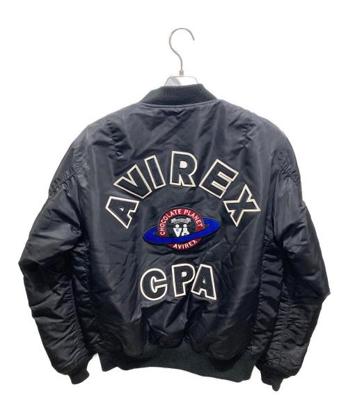 AVIREX（アヴィレックス）AVIREX (アヴィレックス) チョコレートプラネット コラボ MA-1 ブラック サイズ:XLの古着・服飾アイテム