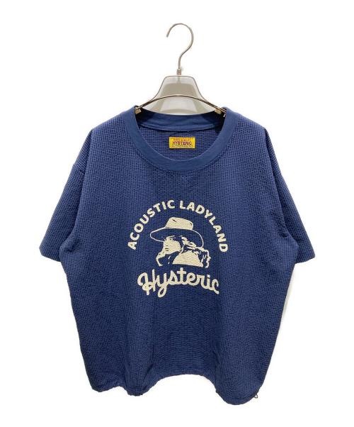 Hysteric Glamour（ヒステリックグラマー）Hysteric Glamour (ヒステリックグラマー) ACOUSTIC LADYLAND /半袖カットソー ブルー サイズ:FREEの古着・服飾アイテム