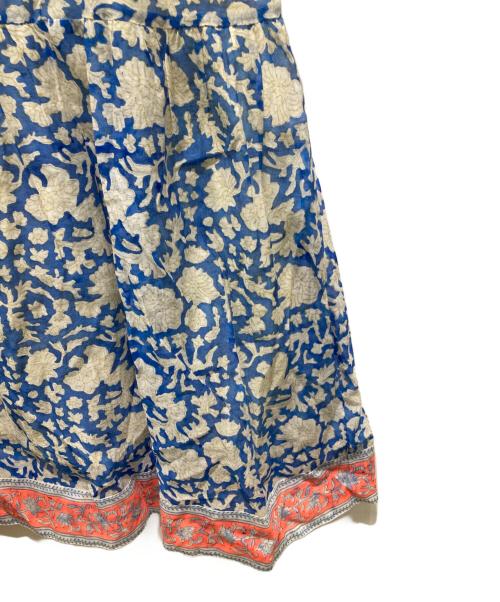 SZ Blockprints（エスゼットブロックプリント）SZ Blockprints (エスゼットブロックプリント) Ron Herman (ロンハーマン) 別注 Silk Jodhpur Dress ブルー×ホワイト サイズ:Sの古着・服飾アイテム