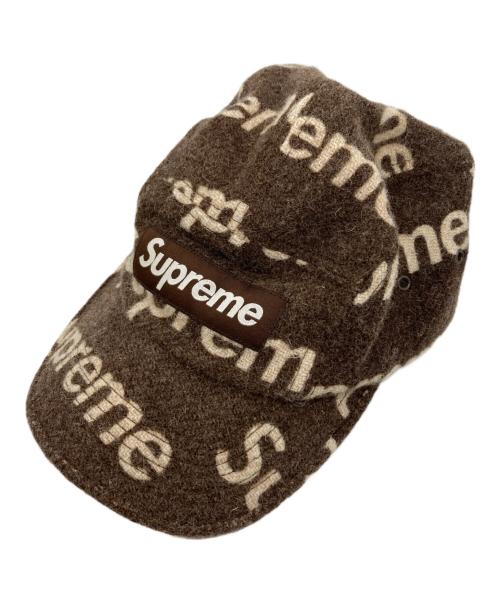 SUPREME（シュプリーム）SUPREME (シュプリーム) Harris Tweed (ハリスツイード) Camp Cap ブラウンの古着・服飾アイテム