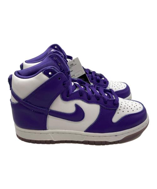 NIKE（ナイキ）NIKE (ナイキ) DUNK HIGH（ダンクハイ） パープル×ホワイト サイズ:US6.5の古着・服飾アイテム