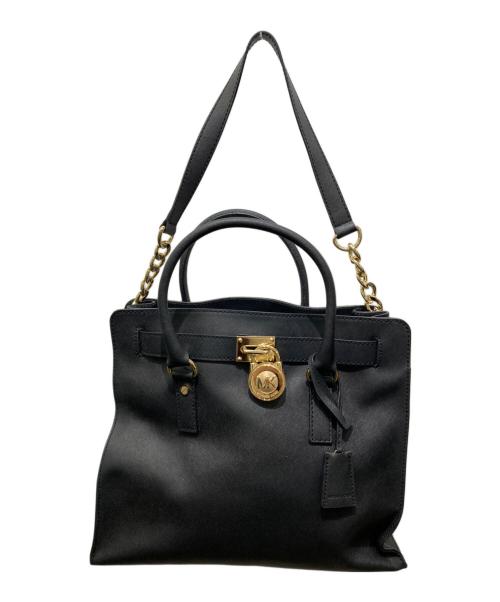 MICHAEL KORS（マイケル・コース）MICHAEL KORS (マイケル・コース) ハミルトン2WAYショルダーバッグ ブラックの古着・服飾アイテム