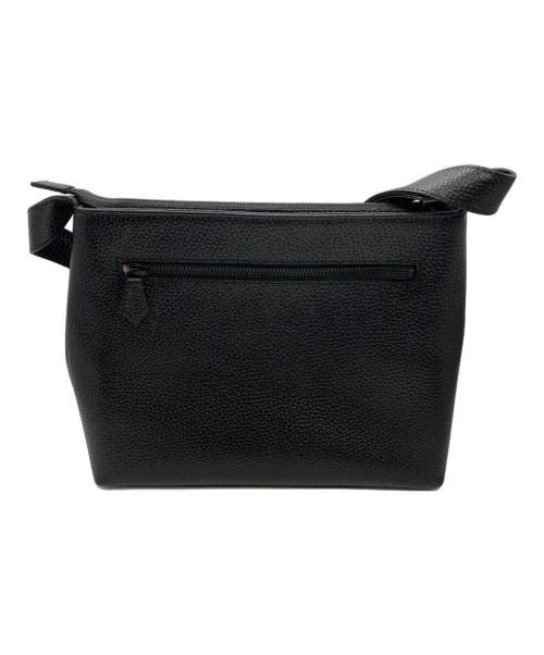 Hush Tug（ハッシュタグ）HUSH TUG (ハッシュタグ) レザーショルダーバッグ ブラックの古着・服飾アイテム