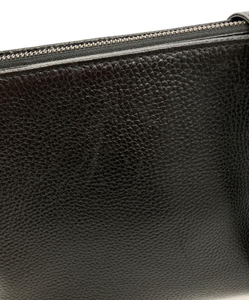 Hush Tug（ハッシュタグ）HUSH TUG (ハッシュタグ) レザーショルダーバッグ ブラックの古着・服飾アイテム