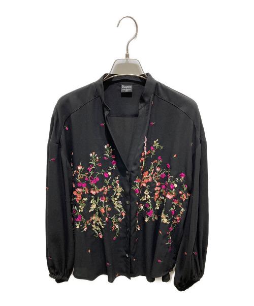 Diagram（ダイアグラム）Diagram (ダイアグラム) マルチフラワーヤーンブラウス ブラック サイズ:36の古着・服飾アイテム