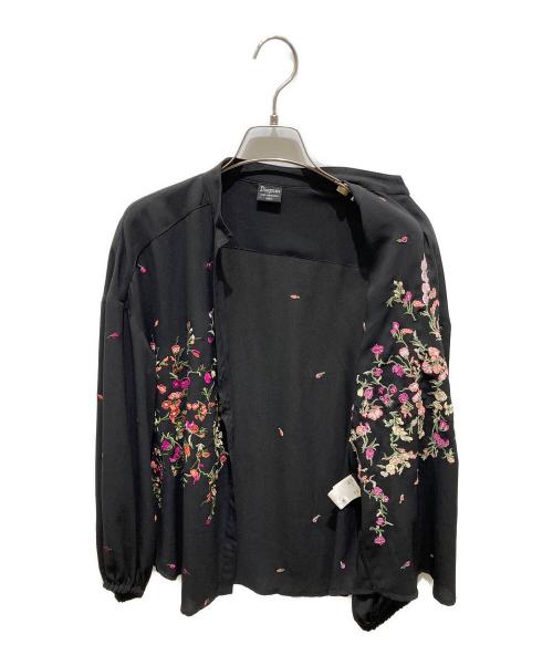 Diagram（ダイアグラム）Diagram (ダイアグラム) マルチフラワーヤーンブラウス ブラック サイズ:36の古着・服飾アイテム