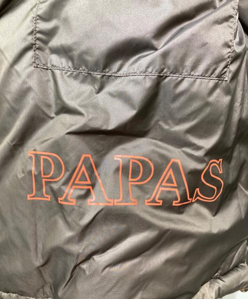 PAPAS（パパス）PAPAS (パパス) ダウンチェックベスト ブラウン サイズ:Lの古着・服飾アイテム