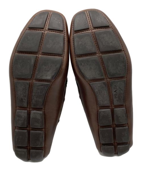 PRADA（プラダ）PRADA (プラダ) PRADAドライビングシューズ ブラウン サイズ:5 1/2の古着・服飾アイテム