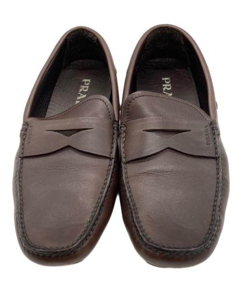 PRADA（プラダ）PRADA (プラダ) PRADAドライビングシューズ ブラウン サイズ:5 1/2の古着・服飾アイテム
