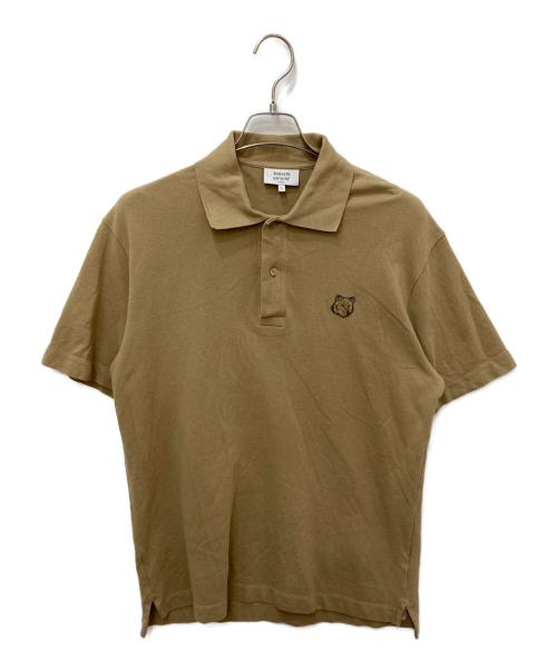maison kitsune（アシッドメゾンキツネ）MAISON KITSUNE (アシッドメゾンキツネ) BOLD FOX HEAD PATCH COMFORT POLO ベージュ サイズ:Sの古着・服飾アイテム