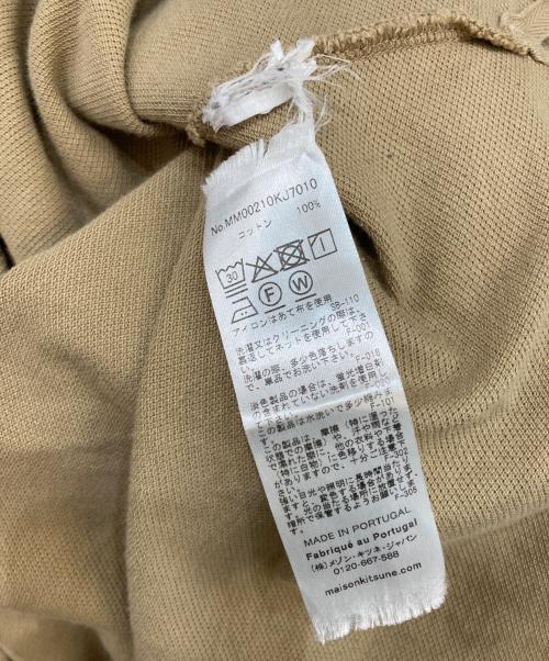 maison kitsune（アシッドメゾンキツネ）MAISON KITSUNE (アシッドメゾンキツネ) BOLD FOX HEAD PATCH COMFORT POLO ベージュ サイズ:Sの古着・服飾アイテム