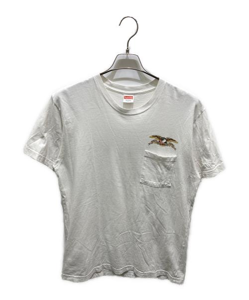 SUPREME（シュプリーム）SUPREME (シュプリーム) ANTIHERO (アンタイヒーロー) プリントTシャツ ホワイト サイズ:Ｌの古着・服飾アイテム