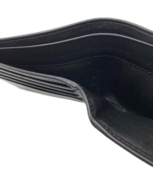 BOTTEGA VENETA（ボッテガベネタ）BOTTEGA VENETA (ボッテガベネタ) イントレチャート2つ折り財布 ブラックの古着・服飾アイテム