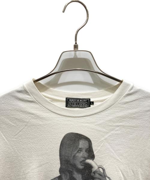 Hysteric Glamour（ヒステリックグラマー）Hysteric Glamour (ヒステリックグラマー) プリントTシャツ ホワイト サイズ:Ｌの古着・服飾アイテム