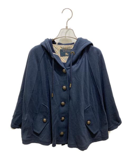 BURBERRY BLUE LABEL（バーバリーロンドンブルーレーベル）BURBERRY BLUE LABEL (バーバリーロンドンブルーレーベル) ポンチョ ネイビー サイズ:38の古着・服飾アイテム