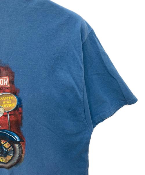 HARLEY-DAVIDSON（ハーレーダビッドソン）HARLEY-DAVIDSON (ハーレーダビッドソン) プリントTシャツ ブルー サイズ:2XLの古着・服飾アイテム
