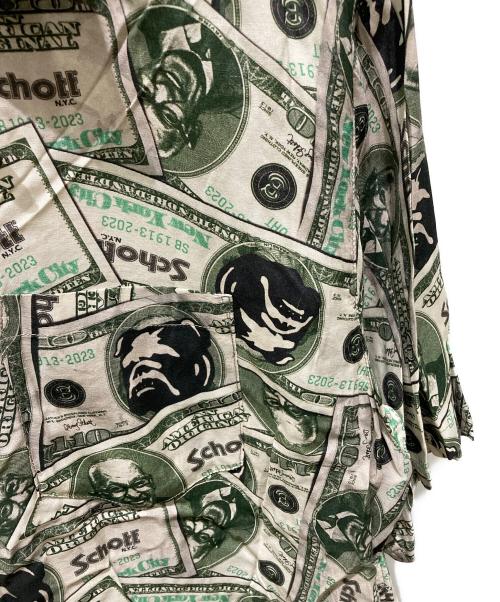 Schott（ショット）Schott (ショット) ドル札半袖シャツ グリーン サイズ:XLの古着・服飾アイテム