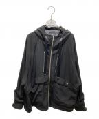 HAREハレ）の古着「ビッグシルエット ジップアップ ジャケット」｜ブラック