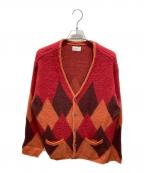 BACKERSバッカーズ）の古着「モヘア混ニットカーディガン」｜レッド