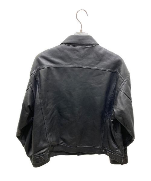 BEAMS（ビームス）BEAMS (ビームス) トラックレザージャケット ブラック サイズ:Mの古着・服飾アイテム