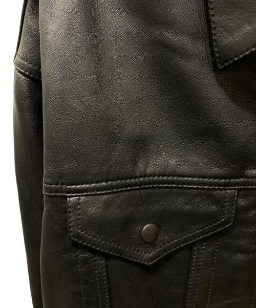 BEAMS（ビームス）BEAMS (ビームス) トラックレザージャケット ブラック サイズ:Mの古着・服飾アイテム
