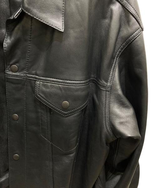 BEAMS（ビームス）BEAMS (ビームス) トラックレザージャケット ブラック サイズ:Mの古着・服飾アイテム
