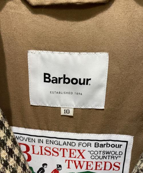 Barbour（バブアー）Barbour (バブアー) ガンクラブチェックロングコート ベージュ サイズ:10の古着・服飾アイテム