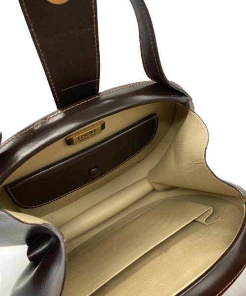 LOEWE（ロエベ）LOEWE (ロエベ) ラウンド型ハンドバッグ ブラウンの古着・服飾アイテム