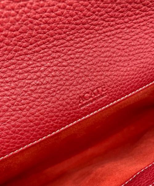 ACATE（アカーテ）ACATE (アカーテ) BREVAフラップクラッチバッグ レッドの古着・服飾アイテム