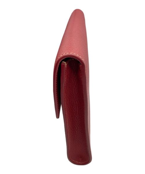 ACATE（アカーテ）ACATE (アカーテ) BREVAフラップクラッチバッグ レッドの古着・服飾アイテム