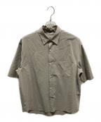 STEVEN ALANスティーブンアラン）の古着「SOKTAS A/DRESS REGULAR COLLAR SHORT SLEEVE SHIRT-LOOSE」｜グレー
