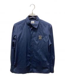 BURBERRY（バーバリー）の古着「TBロゴ刺繍シャツ」｜ネイビー