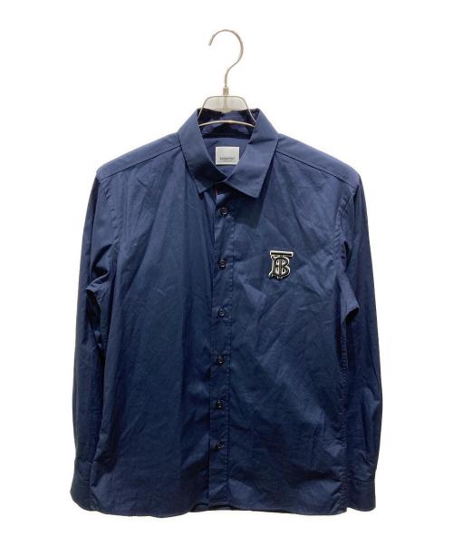 BURBERRY（バーバリー）BURBERRY (バーバリー) TBロゴ刺繍シャツ ネイビー サイズ:Mの古着・服飾アイテム