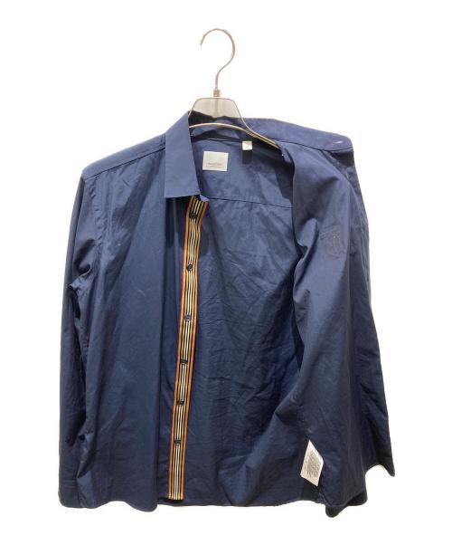 BURBERRY（バーバリー）BURBERRY (バーバリー) TBロゴ刺繍シャツ ネイビー サイズ:Mの古着・服飾アイテム