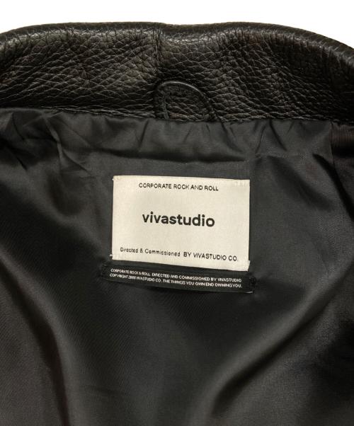 vivastudio（ビバスタジオ）vivastudio (ビバスタジオ) レザーライダースジャケット ブラック サイズ:Lの古着・服飾アイテム