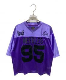 Needles×BEAMS（ニードルズ×ビームス）の古着「FOOTBALL T-SHIRT」｜パープル
