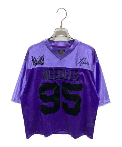 Needles（ニードルズ）Needles (ニードルズ) BEAMS (ビームス) FOOTBALL T-SHIRT パープル サイズ:Lの古着・服飾アイテム