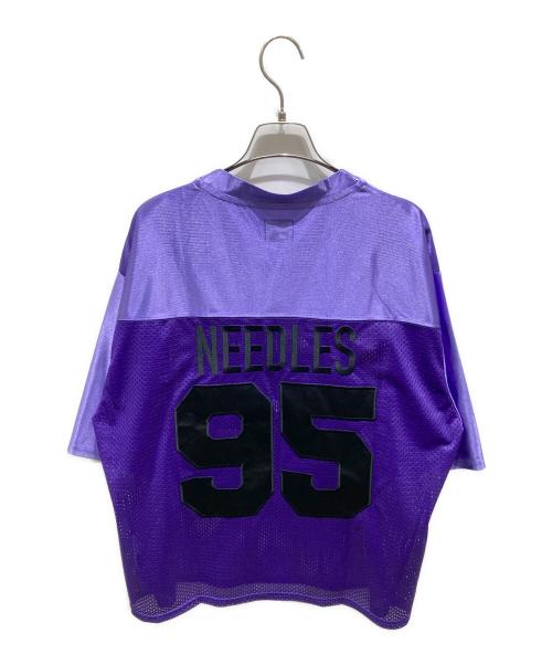 Needles（ニードルズ）Needles (ニードルズ) BEAMS (ビームス) FOOTBALL T-SHIRT パープル サイズ:Lの古着・服飾アイテム