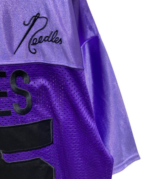 Needles（ニードルズ）Needles (ニードルズ) BEAMS (ビームス) FOOTBALL T-SHIRT パープル サイズ:Lの古着・服飾アイテム